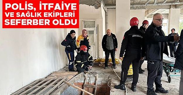 İNŞAATTAN DÜŞEN YAŞLI ADAM YARALANDI