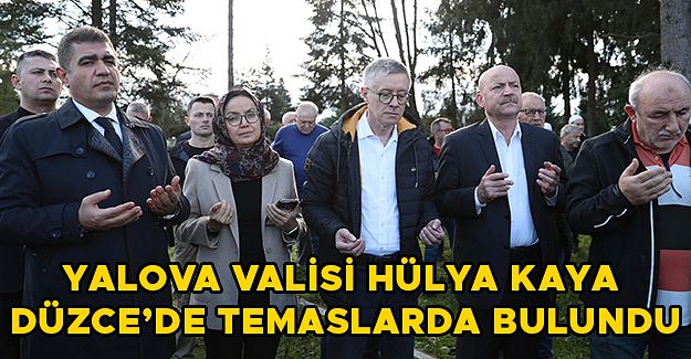 AKÇAKOCA KAYMAKAMI DENİZ PİŞKİN’E VEFA ZİYARETİ DÜZENLEDİ