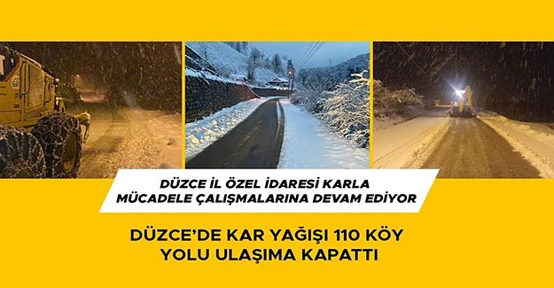 KAPALI KÖY YOLLARI YENİDEN ULAŞIMA AÇILDI