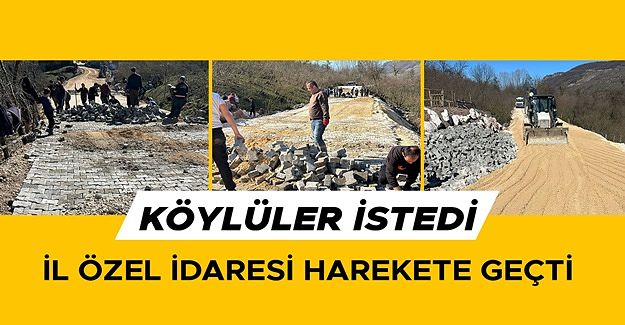 KİLİT PARKE ÇALIŞMALARI KÖYLÜLERİN DE DESTEĞİ İLE KISA SÜREDE TAMAMLANDI