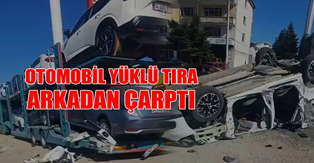 TAKLA ATAN ARAÇTAKİ SÜRÜCÜ KAZAYI BURNU BİLE KANAMADAN ATLATTI