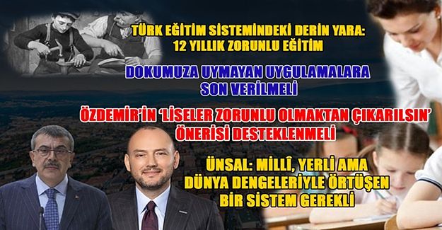 “EĞİTİM SİSTEMİ OLMAZSA, EĞİTİLEN TOPLUMUN UŞAĞI OLURUZ”