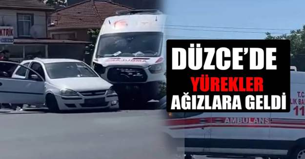 HASTA TAŞIYAN AMBULANS OTOMOBİLLE ÇARPIŞTI