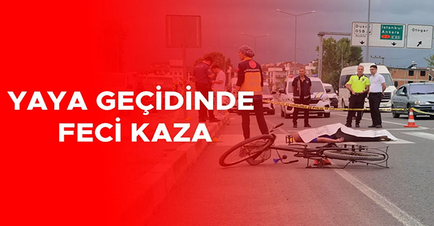 SERVİS ARACININ ÇARPTIĞI YAYA HAYATINI KAYBETTİ