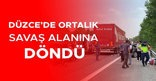 1’İ TIR 3 ARACIN KARIŞTIĞI KAZADA 4 KİŞİ YARALANDI