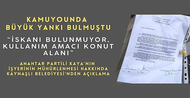 “İSKANI BULUNMUYOR, KULLANIM AMACI KONUT ALANI”