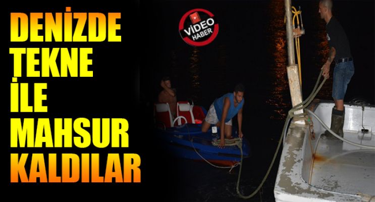 Denizde tekne ile mahsur kalan gençlere balıkçılardan yardım - 