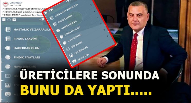FINDIKLA İLGİLİ HER ŞEYİ BİR UYGULAMAYA SIĞDIRDI