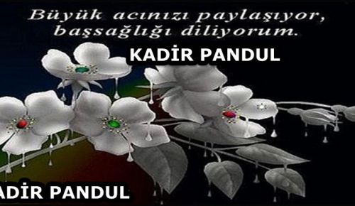 PANDUL İNŞAATTAN BAŞSAĞLIĞI MESAJI