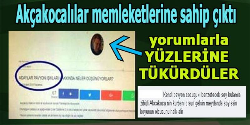 PAVYON IŞIKLARI PAYLAŞIMINA AKÇAKOCA TEPKİSİ