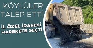 UĞUR KÖYÜ YOLUNDA ÇALIŞMA BAŞLATILDI