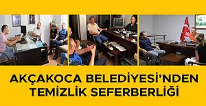 AKÇAKOCA BELEDİYESİ “TEMİZ KENT EYLEM PLANI” KAPSAMINDA SAHADA