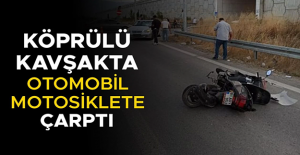 KORKUTAN KAZADA MOTOSİKLET SÜRÜCÜSÜ YARALANDI