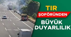 OT YANGININA YANGIN TÜPÜ İLE MÜDAHALE ETTİ