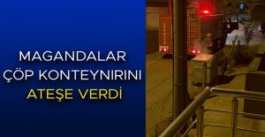 YANAN KONTEYNER MAHALLELİYİ DE EKİPLERİ DE HAREKETE GEÇİRDİ